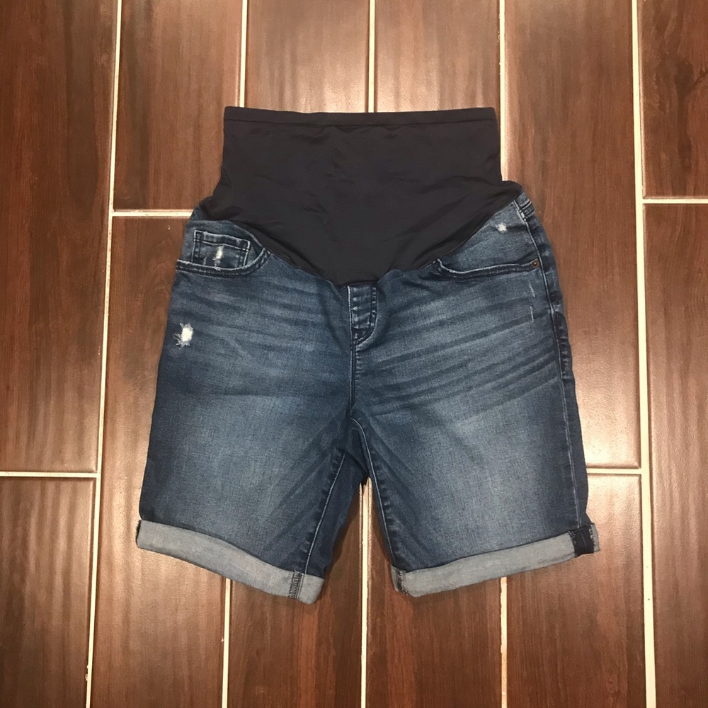 Maternity jean shorts